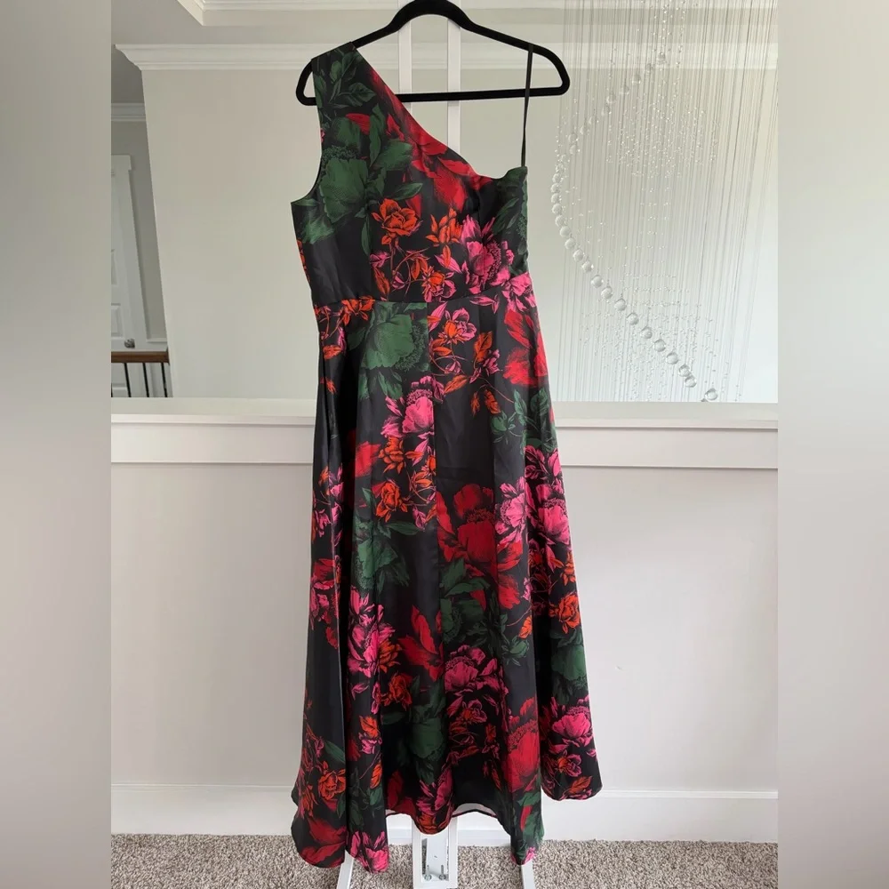 Anthropologie Hutch Elegant One-Shoulder Floral Evening Gown - Picture 8 of 8